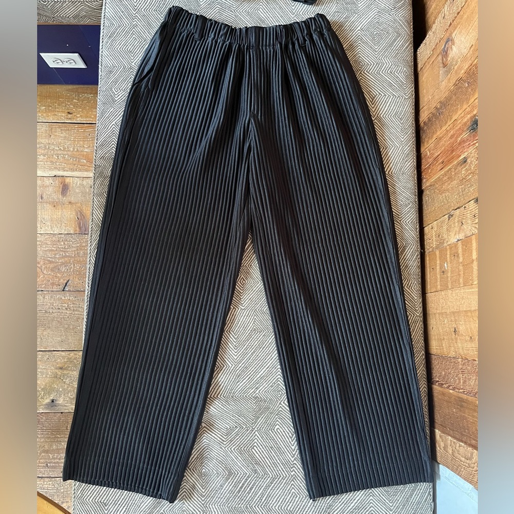 Issey Miyake Homme Plisse Black Pants - Size 2